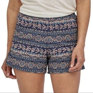 Patagonia Women's Baggies Shorts Size S Print Pattern Drawstring